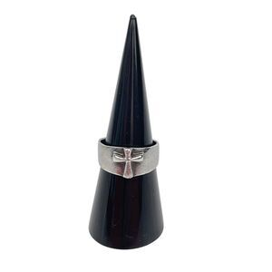 Sterling Silver 925 Ring Raised Cross Ring Women's Size 8